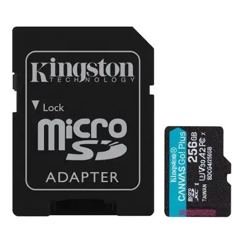 Micro SD Card 256GB Kingston+SD adapter SDCG4/256GB -  200/160 MB/s Slika 1