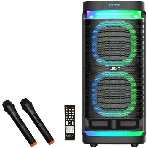 Partybox zvučnik Lexa LX-501/2 x bežični mikrofon/USB/Micro SD/BT 900W Slika 1