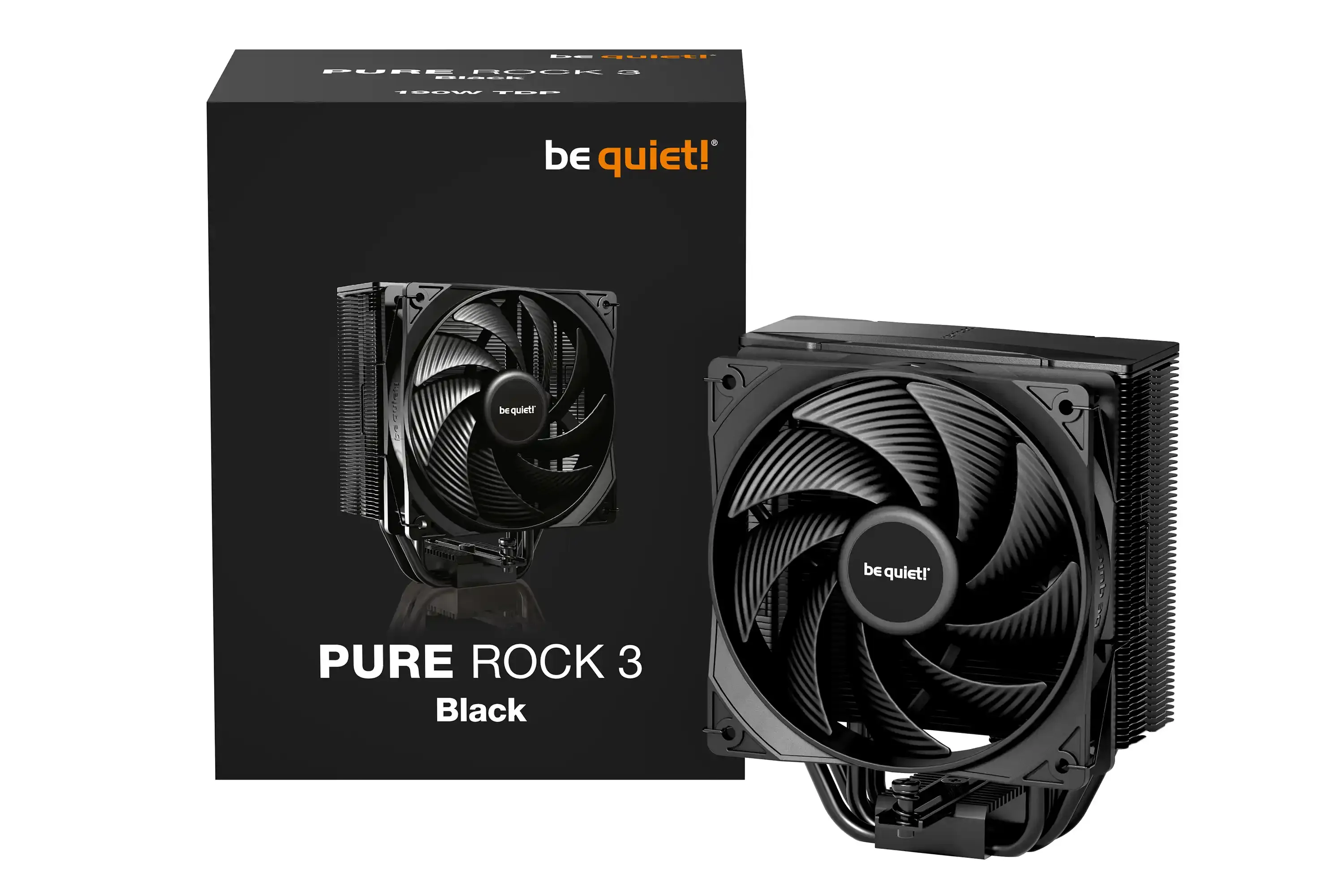 CPU Cooler Be quiet Pure Rock 3  Black BK039 (AM4,AM5,1151,1150,1155,1200,1700)/TDP-190W Slika 1