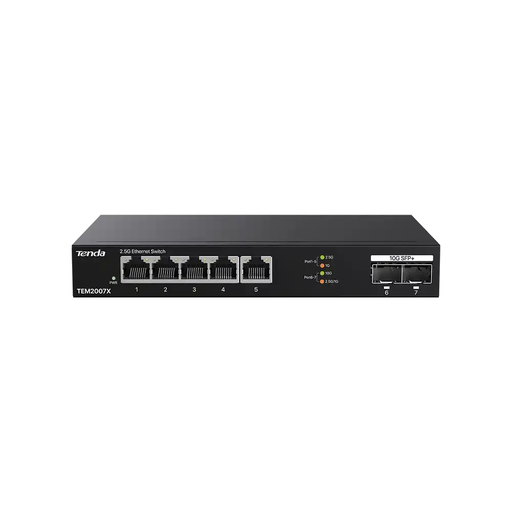 Svič 2.5Gbps 5-port Tenda TEM2007X Metal case/2x10G SFP+ Slika 1