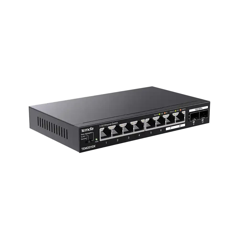 Svič 2.5Gbps 8-port Tenda TEM2010X Metal case/2x10G SFP+ Slika 3