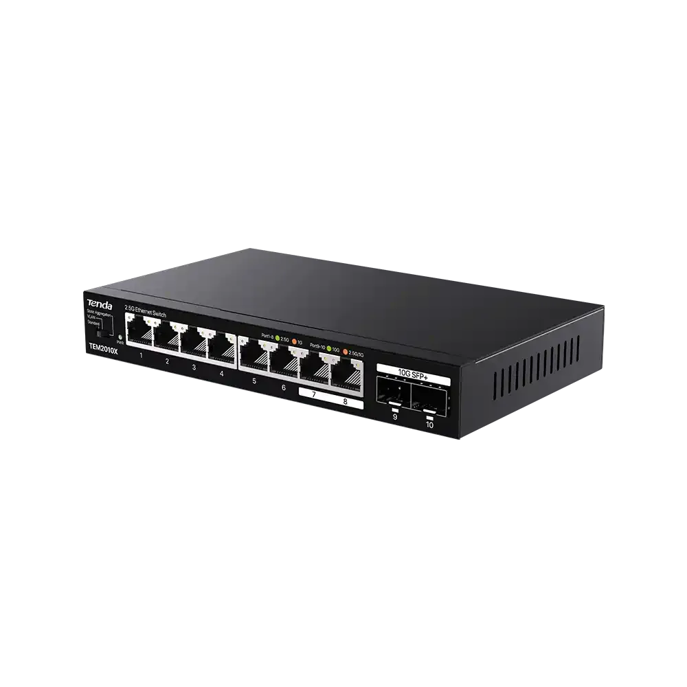 Svič 2.5Gbps 8-port Tenda TEM2010X Metal case/2x10G SFP+ Slika 2