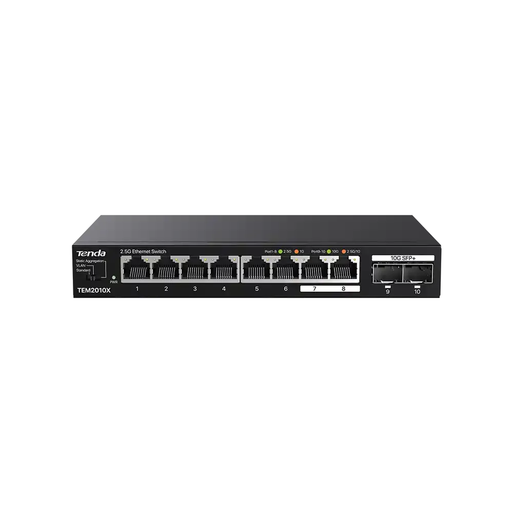 Svič 2.5Gbps 8-port Tenda TEM2010X Metal case/2x10G SFP+ Slika 1