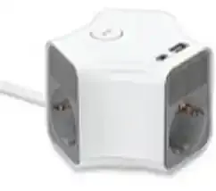 Produžni kabl sa prenaponskom zaštitom sa 3 utičnice MAX MPS-03UG-3M/3m/USB portovi(USB A + USB C ) Slika 1