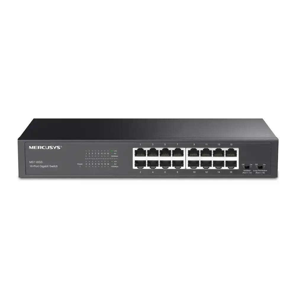 Svič 10/100/1000 16-port Mercusys MS116GS/Rackmount Slika 1