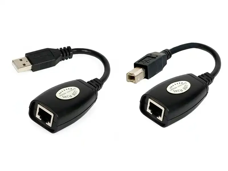 Adapter konverter USB extender UEX-050 do 50m + printer port Slika 1