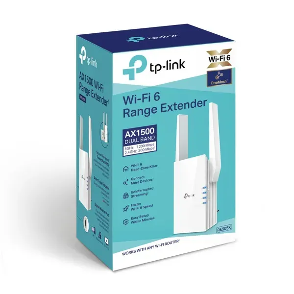 Range Extender TP-Link RE505X Wi-Fi/AX1500/1200Mbps/300Mbps/GLAN/Mesh/2 eksterne antene Slika 4