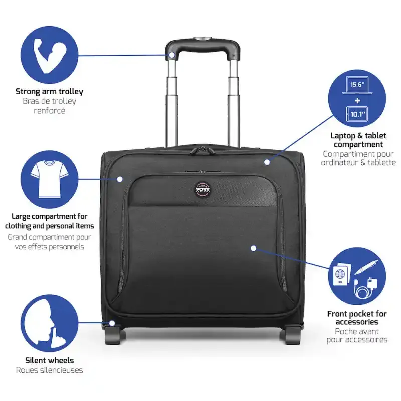 Torba za Laptop 15.6 Port Designs Hanoi II Trolley CL/crna Slika 2