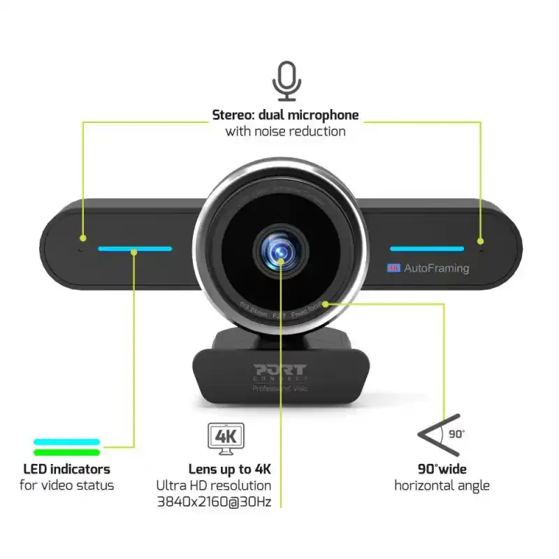 Web kamera Port Designs 4K stereo Slika 3