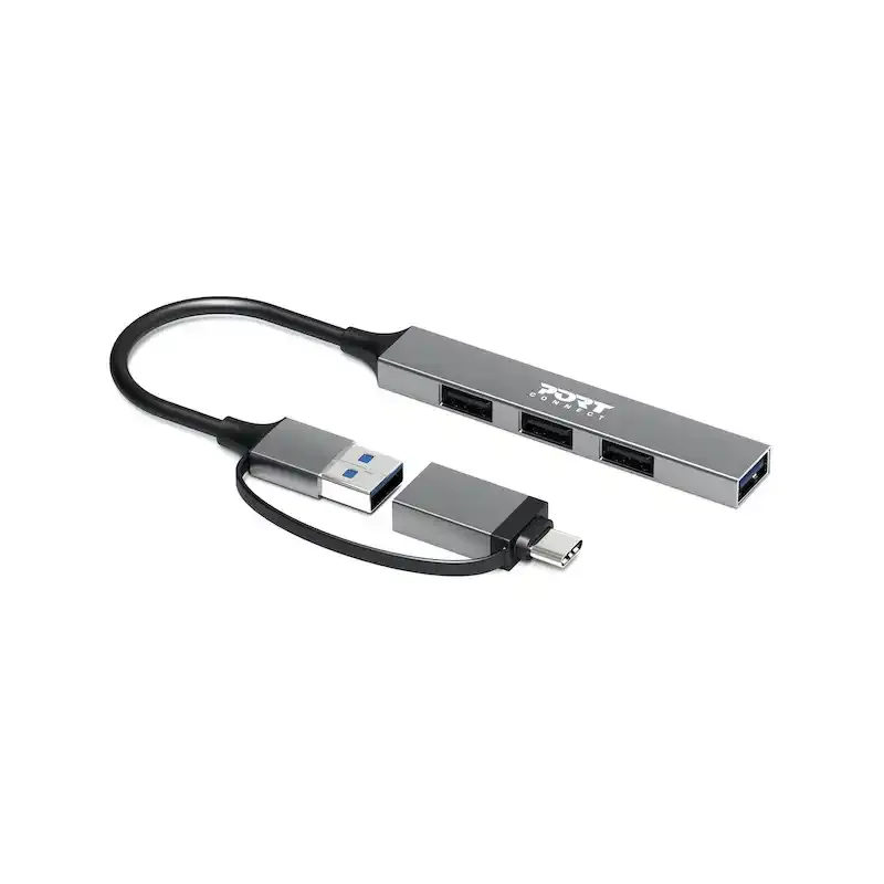 HUB Port Designs USB-C / USB-A  to 4 USB-A ports 480 Mbps SLIM Slika 4