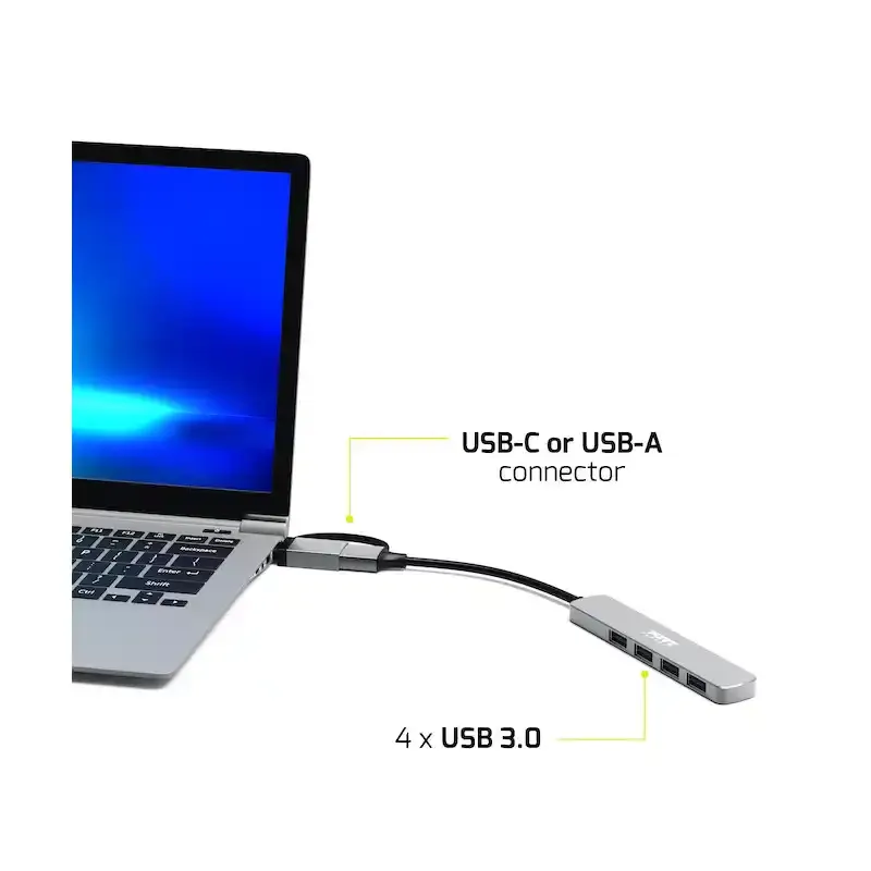 HUB Port Designs USB-C / USB-A vers 4 ports USB-A 3.0 5Gbps Slim Slika 4