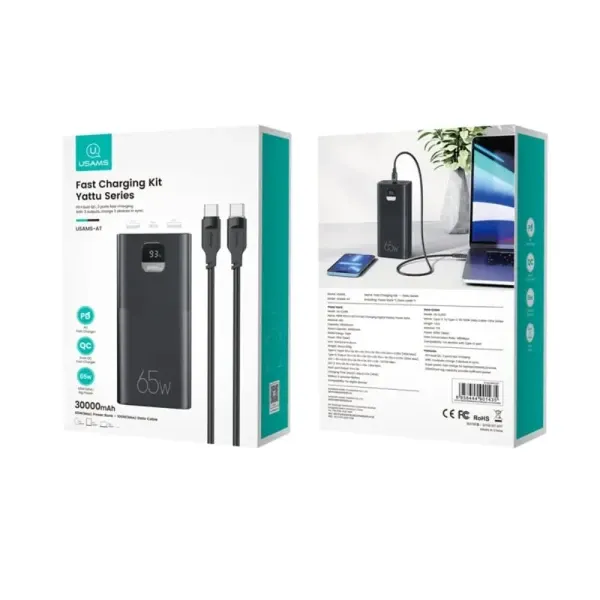 Powerbank Usams 30000mAh 65W Type C Slika 4
