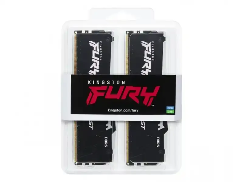 Memorija DDR5 64GB (2x32GB) 5600MHz Kingston Fury Beast RGB KF556C36BBEAK2-64 Slika 2