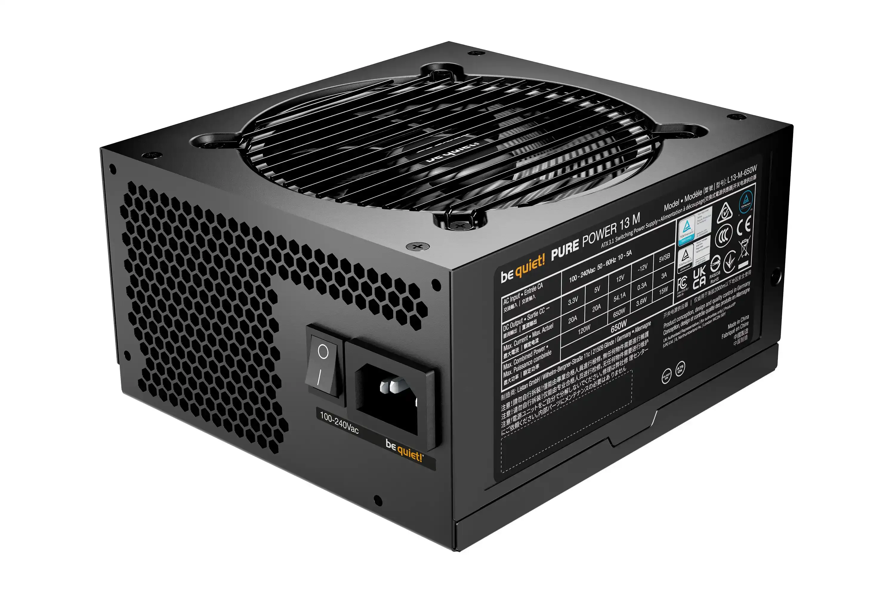Napajanje Be Quiet Pure Power 13 M 650W Gold  BP025EU ATX3.1 Slika 3