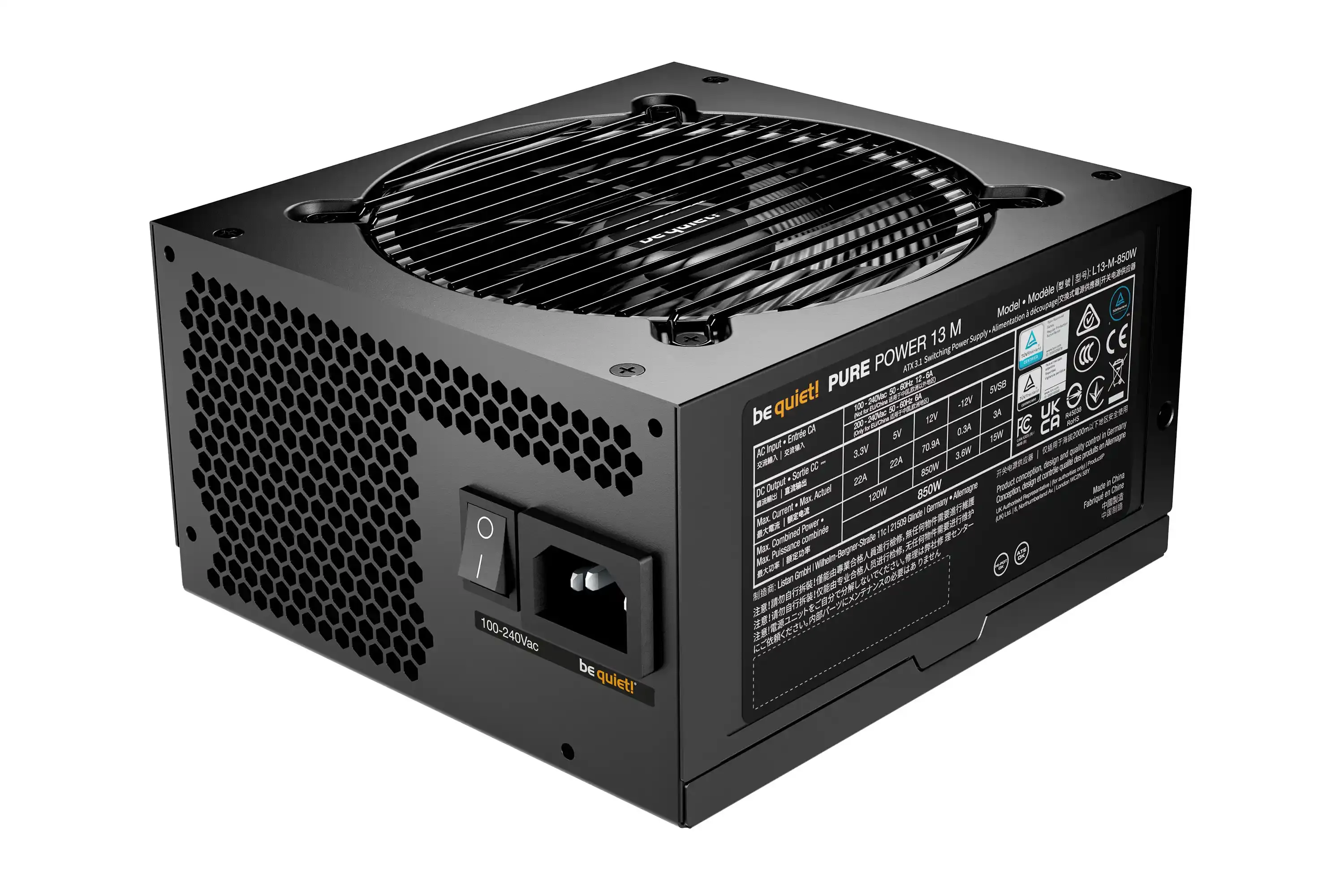 Napajanje Be Quiet Pure Power 13 M 850W Gold BP027EU ATX3.1 Slika 3