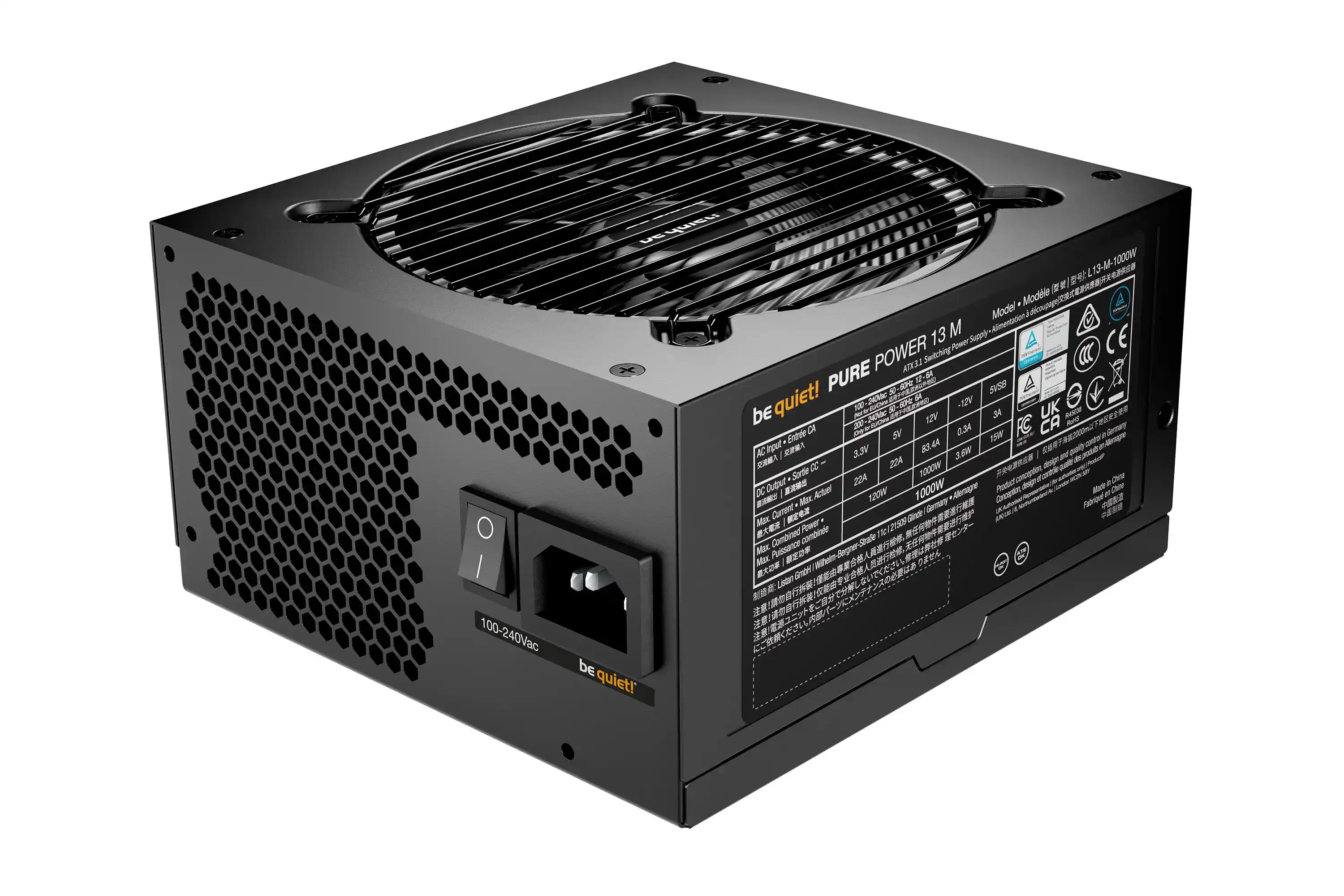 Napajanje Be Quiet Pure Power 13 M 1000W Gold BP028EU ATX3.1 Slika 3