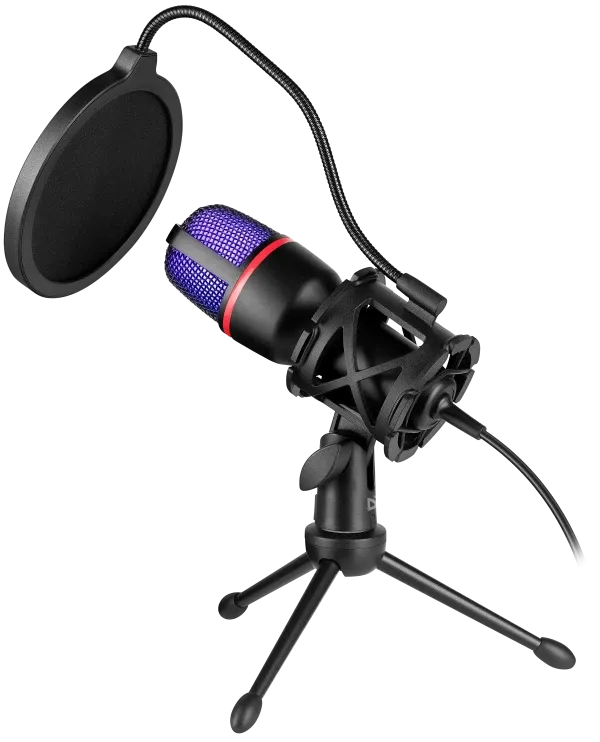 Gaming stream mikrofon Defender Forte GMC 300 3.5mm 1.5m kabl ljubicasti Slika 1