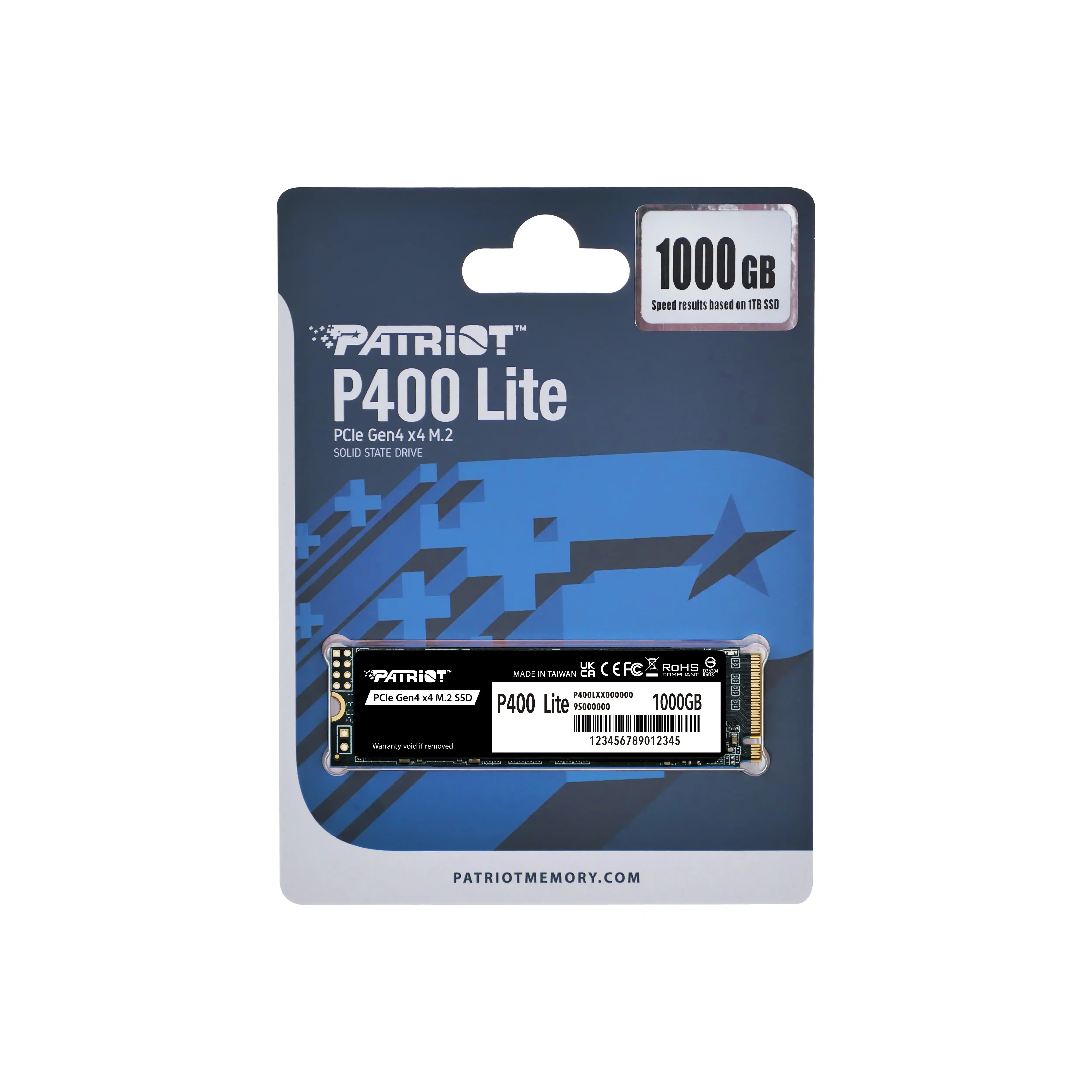 SSD M.2 NVMe 1TB Patriot 3500MBS/2700MBS P400LP1KGM28H Slika 2