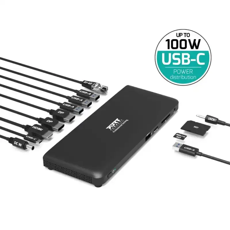 Port Designs USB-C Docking station 2X4K 100W 11 uredjaja Slika 1