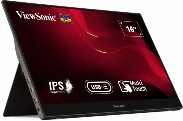 Monitor 15.6 Viewsonic TD1655 Touch 1920x1080/Full HD/IPS/60Hz/2xUSB-C/HDMI/Audio/Zvučnici Slika 2