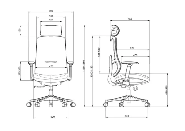 Ergonomska kancelarijska stolica UGD Task Master Slika 4