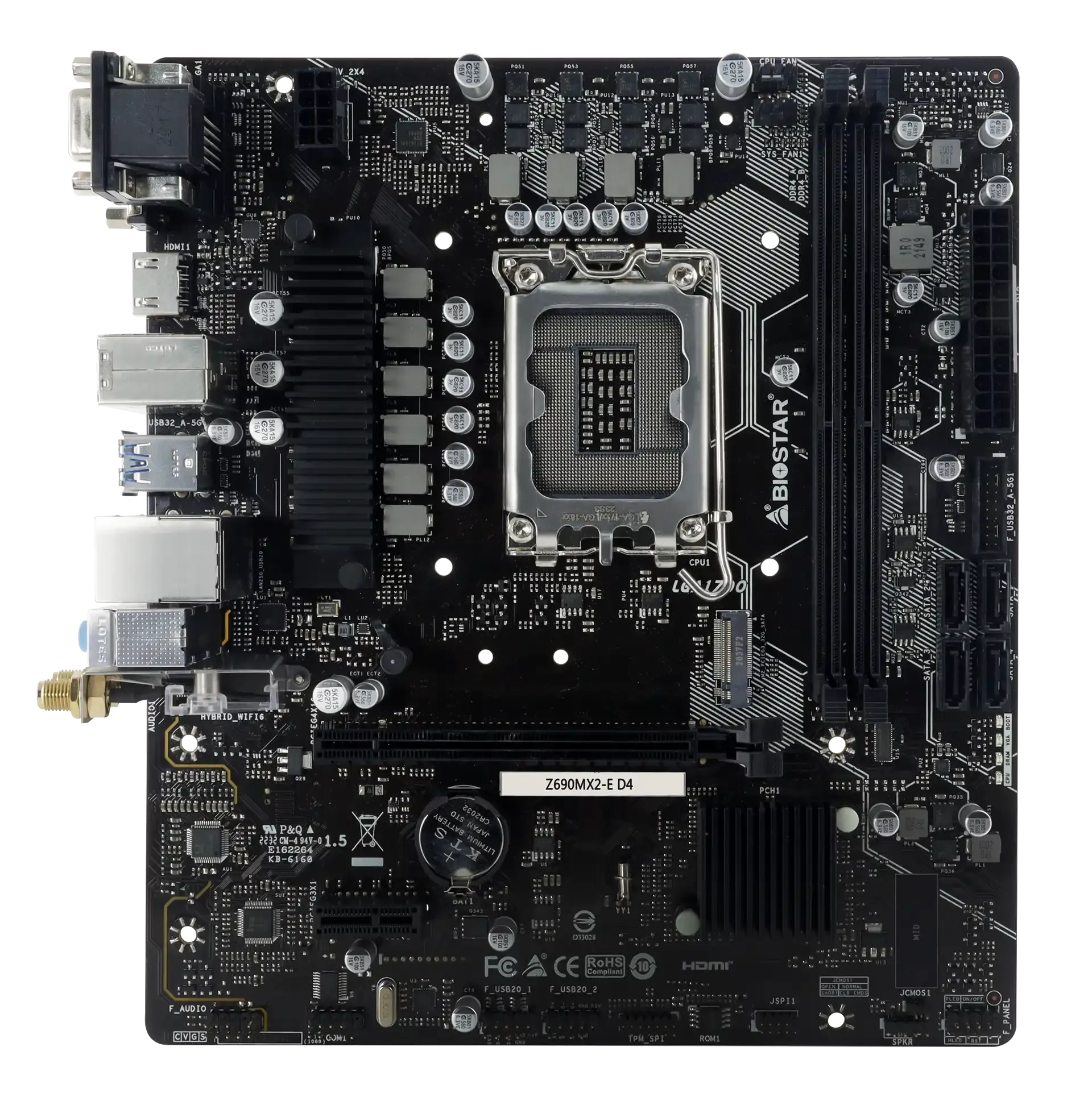 Matična ploča 1700 Biostar Z690MX2-E D4 VGAHDMI/DVI/M.2 Slika 4