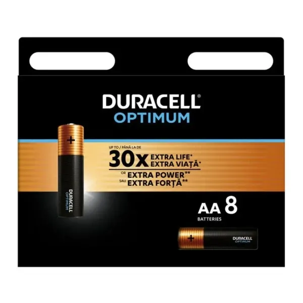 Baterija Duracell Optimum AA (pak 8 kom), nepunjiva Slika 1
