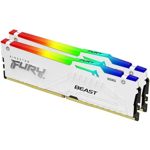 Memorija DDR5 64GB (2x32GB) 5600MHz Kingston Fury Beast White Expo KF556C36BWEAK2-64 Slika 1