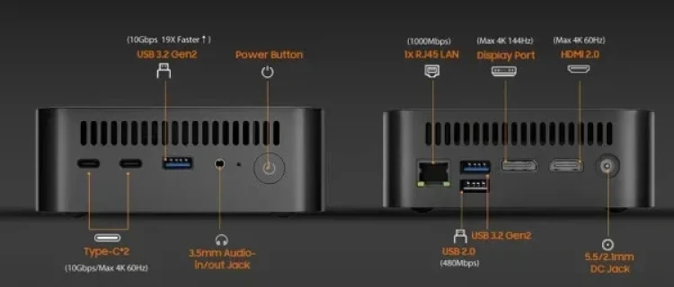 Mini PC Blackview MP100 Pro R5-7430U/16GB/NVMe 512GB/Win11 Pro Slika 2