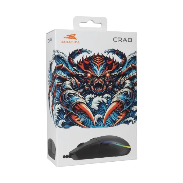 Miš Baracuda CRAB 3600DPI/6D/Optički/RGB/Crna Slika 4