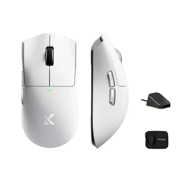 Bežični gaming miš MCHOSE K7 Ultra Lightweight white Slika 1