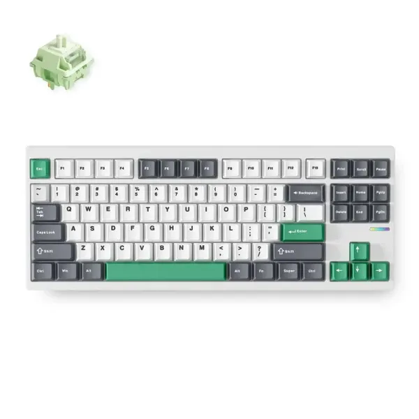 Gaming tastatura MCHOSE GX87 Lite Mehanička white nano spraying Slika 1