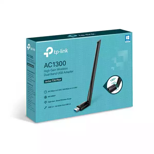 Wireless USB mrežna kartica TP-Link T3U Plus AC1300 Archer 867Mbps/433Mbps/eksterna antena Slika 2