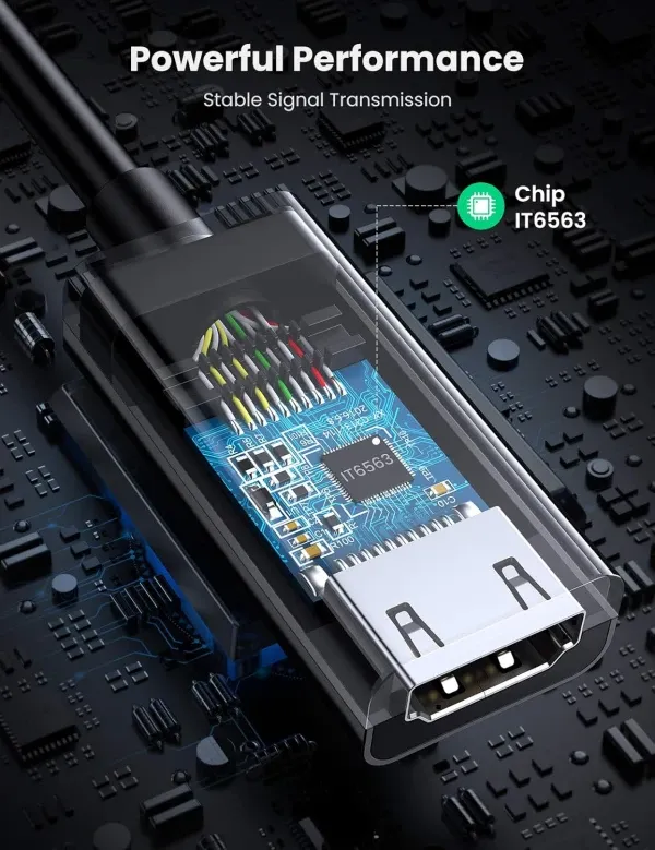 Adapter konverter Displayport-HDMI Ugreen 4K/2K 60Hz 25cm Slika 2