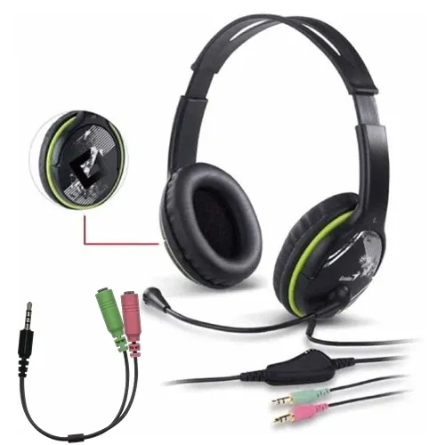 Slušalice sa mikrofonom Genius HS-400A + Single jack zelene Slika 4