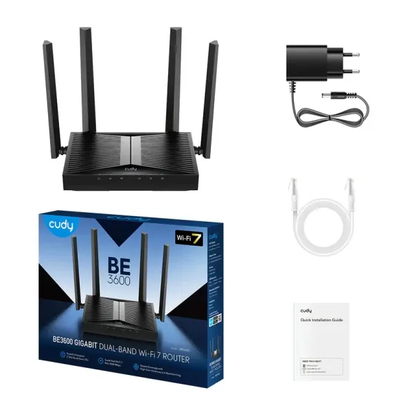 Wireless Mesh Router Cudy WR3600/BE3600 WiFi 7/EXT4x5dBi/1W/4LAN Slika 2