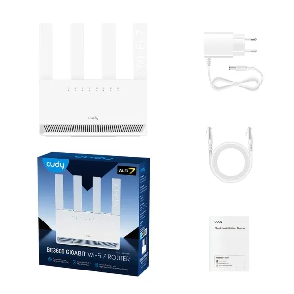 Wireless Mesh Router Cudy WR3600E/BE3600 WiFi 7/EXT4x5dBi/1W/4LAN Slika 3