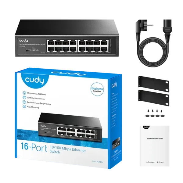 Svič 10/100 16-port Cudy FS1016/ metalno kućište Slika 2