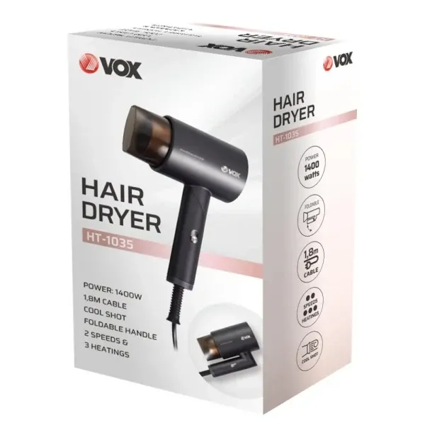 Fen za kosu Vox HT1035/1400W/crna Slika 2