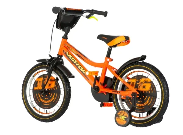 Dečija bicikla Visitor moto cross 16/pomoćni točkići/narandžasta Slika 2