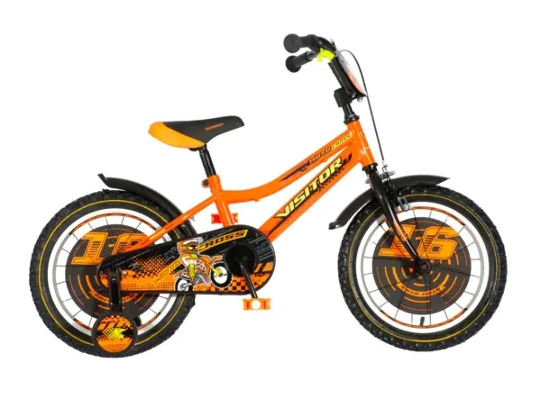 Dečija bicikla Visitor moto cross 16/pomoćni točkići/narandžasta Slika 3