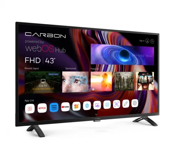 SMART LED TV 43 Carbon 43FHDSW 1920x1080/FHD/DVB-T2/Bluetooth/WiFi/Magic Remote/Frameless/webOS Slika 3