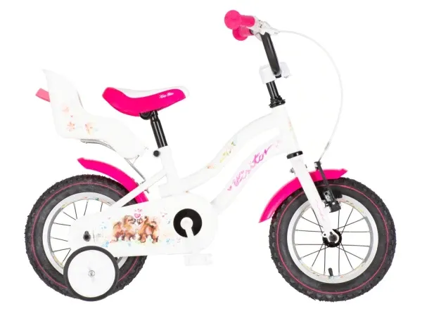 Bicikla Visitor Dog 12/pomoćni točkići/belo-roza Slika 3