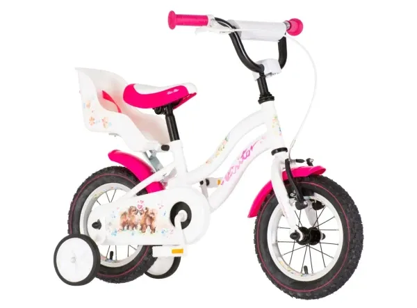 Bicikla Visitor Dog 12/pomoćni točkići/belo-roza Slika 4