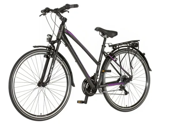 Bicikla Visitor tour Terra Lady 28/amortizer 19 V-BRAKE/18 brzina/sivo-ljubičasti Slika 1