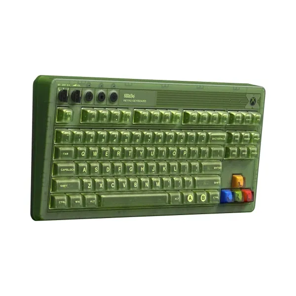 Bežična tastatura 8BitDo Retro 87/mehanička/RGB/XBOX Green + Dual Super Buttons Slika 4