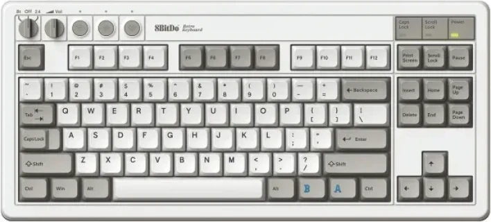 Bežična tastatura 8BitDo Retro 87/mehanička/white + Dual Super Buttons Slika 4