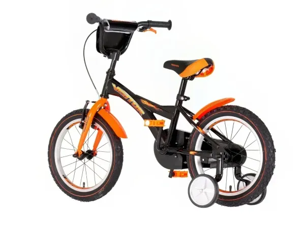 Dečija bicikla Visitor truck 16/V-brake kontra/pomoćni točkići/narandžasta-crna Slika 2