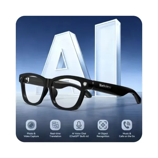 AI Smart naočare Blackview BV100 8Mpx/Bluethoot/AI asistent/Zvučnici/transparent Slika 2