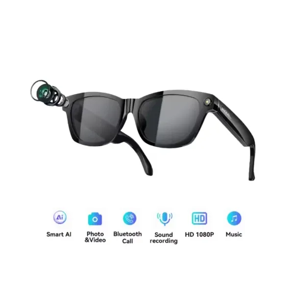 AI Smart naočare Blackview BV100 8Mpx/Bluethoot/AI asistent/Zvučnici/Crne Slika 2